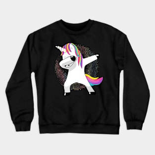 Dabbing cute and funny Unicorn - birthday gift Crewneck Sweatshirt